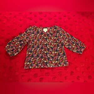 Anthropologie Maeve Floral Knit Top